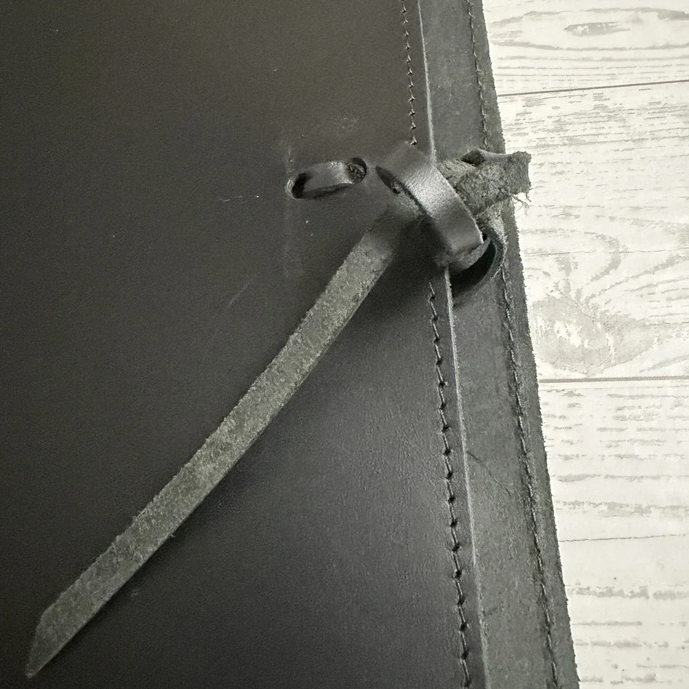 New with Tags - Rustico Black 100% Leather Soft Binder Journal 3-Ring